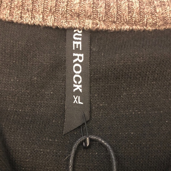 True Rock Full Zip Up Brown and Black Cardigan NWT - Picture 2 of 7